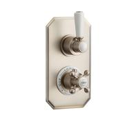 Milano Elizabeth 1 Outlet Concealed Thermostatic Mixer Shower Valve - Brushed Nickel