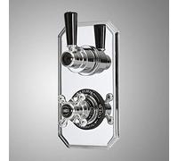 Milano Elizabeth 1 Outlet Concealed Thermostatic Mixer Shower Valve - Chrome Black