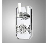 Milano Elizabeth 2 Outlet Concealed Thermostatic Mixer Shower Valve - Chrome White
