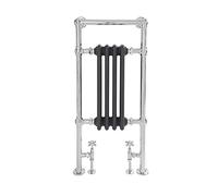 Milano Elizabeth Chrome Anthracite Heated Towel Rail - 930mm x 452mm