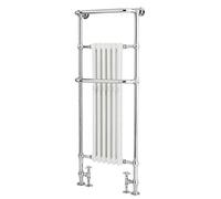 Milano Elizabeth Chrome White Heated Towel Rail - 1500mm x 575mm