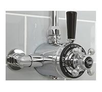Milano Elizabeth Dual Exposed Thermostatic Mixer Shower Valve - Chrome Black