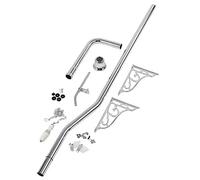 Milano Elizabeth High Level Cistern Toilet WC Flush Pipe Bracket Chain Handle - Chrome