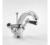 Milano Elizabeth Mono Basin Mixer Tap Lever Handles - Chrome Black