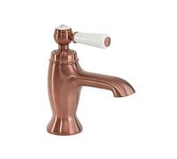 Milano Elizabeth Mono Bathroom Basin Mixer Tap Lever Handle - Brushed Copper