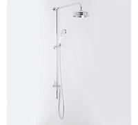 Milano Elizabeth Rigid Riser Fixed Shower Head Handset - Chrome White