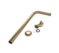 Milano Elizabeth Shallow Seal Bath Trap and Outlet Pipe - Brushed Brass