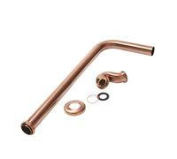 Milano Elizabeth Shallow Seal Bath Trap and Outlet Pipe - Brushed Copper