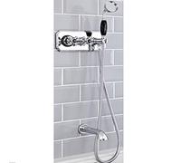 Milano Elizabeth Thermostatic Mixer Valve Bath Spout Hand Shower - Chrome Black