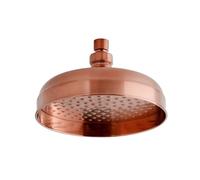 Milano Elizabeth Traditional 205mm Round Rainfall Shower Head - Brushed Copper
