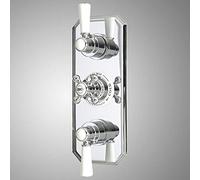 Milano Elizabeth Traditional 3 Outlet Concealed Thermostatic Mixer Shower Valve - Chrome White