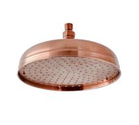 Milano Elizabeth Traditional 300mm Round Rainfall Shower Head - Brushed Copper