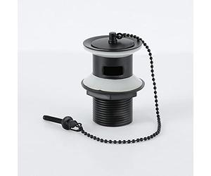 Milano Elizabeth Traditional Basin Waste Plug Ball Chain - Black