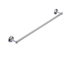 Milano Elizabeth Traditional Bathroom Wall Mounted Single Towel Rail Holder - Chrome