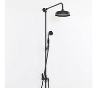 Milano Elizabeth Traditional Rigid Riser Fixed Shower Head Handset - Black