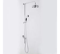 Milano Elizabeth Traditional Rigid Riser Fixed Shower Head Handset - Chrome Black