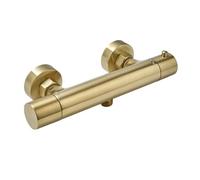 Milano Elsie Round Thermostatic Bar Mixer Shower Valve - Brushed Brass