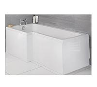 Milano Elswick White 1500mm x 850mm Left Hand Square Shower Bath Side Panel