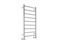 Milano Esk Chrome Flat Ladder Style Stainless Steel Heated Towel Rail - 1000mm x 600mm