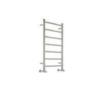Milano Esk Chrome Flat Ladder Style Stainless Steel Heated Towel Rail - 800mm x 500mm