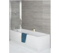 Milano Farington White 1500mm x 700mm Single Ended Bath Screen Side Panel