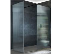Milano Florence Black Corner Fluted Glass Shower Enclosure Light Grey Tray - 1600mm x 800mm