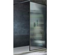 Milano Florence Black Fluted Glass Framed Shower Enclosure White Tray - 1700mm x 900mm