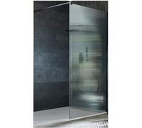Milano Florence Black Fluted Glass Shower Enclosure White Tray - 1700mm x 900mm