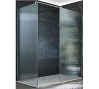 Milano Florence Chrome Corner Fluted Glass Shower Enclosure White Tray - 1200mm x 800mm