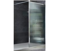 Milano Florence Chrome Fluted Glass Framed Shower Enclosure White Tray - 1800mm x 900mm