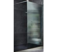Milano Florence Chrome Fluted Glass Shower Enclosure Graphite Tray - 1600mm x 800mm