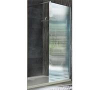 Milano Florence Chrome Fluted Glass Shower Enclosure White Tray - 1600mm x 800mm