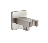 MILANO Hand Shower Handset Outlet Elbow Parking Bracket Brushed Nickel | Brass Construction. Integral Bracket. 1/2" Inlet Connection. Contemporary Style. Suitable For All Plumbing Systems.
