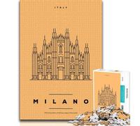 Milano Italy 1000 Piece Jigsaw Puzzle for Adults And Teenagers,Toys Educational Games Stress Relieving Wall Decoration 38x26cm