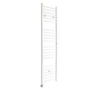 Milano Ive 600W White Straight Bar Electric Heated Towel Rail Cable Cover - 1600mm x 400mm