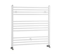 Milano Ive White Straight Bar Heated Towel Rail - 1000mm x 1000mm