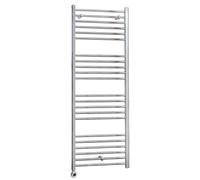 Milano Kent 600W Chrome Curved Bar WiFi Electric Heated Towel Rail - 1600mm x 600mm