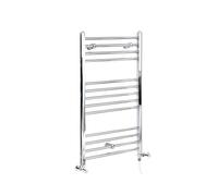 Milano Kent Chrome Dual Fuel Straight Bar Heated Towel Rail - 1000mm x 400mm