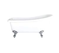 Milano Legend White 1710mm x 740mm Freestanding Slipper Bath Chrome Ball Claw Feet