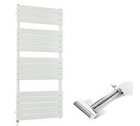 Milano Lustro 1000W White Flat Panel Electric Heated Towel Rail Cable Cover - 1500mm x 600mm