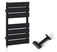 Milano Lustro 400W Black Flat Panel Electric Heated Towel Rail Cable Cover - 600mm x 400mm