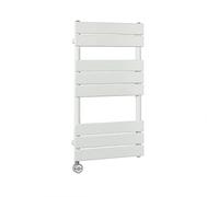 Milano Lustro 400W White Flat Panel Electric Heated Towel Rail Thermostatic - 825mm x 450mm