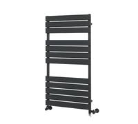 Milano Lustro Anthracite Dual Fuel Flat Panel Heated Towel Rail - 1200mm x 600mm