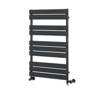 Milano Lustro Anthracite Dual Fuel Flat Panel Heated Towel Rail - 975mm x 600mm