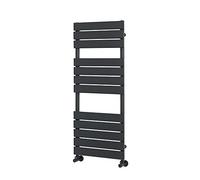 Milano Lustro Anthracite Flat Panel Heated Towel Rail - 1200mm x 450mm
