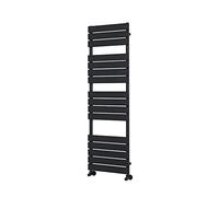 Milano Lustro Black Flat Panel Heated Towel Rail - 1500mm x 450mm