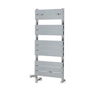 Milano Lustro Chrome Dual Fuel Flat Panel Heated Towel Rail Cable Cover - 1000mm x 450mm