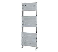 Milano Lustro Chrome Flat Panel Heated Towel Rail - 1213mm x 450mm