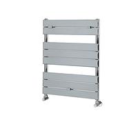 Milano Lustro Chrome Flat Panel Heated Towel Rail - 840mm x 600mm