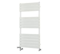 Milano Lustro White Dual Fuel Flat Panel Heated Towel Rail Cable Cover - 1200mm x 600mm